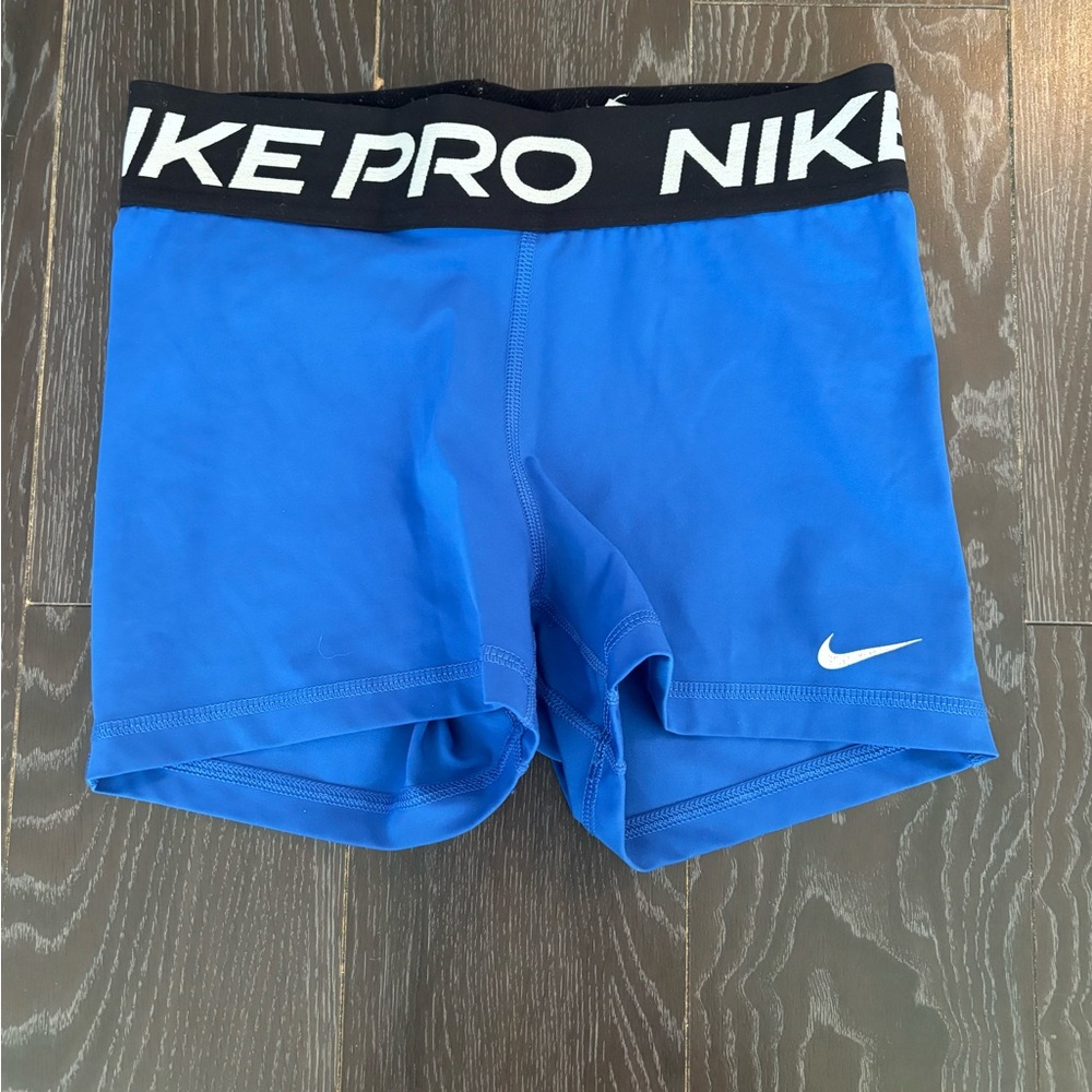 Blue Nike Pro Spandex 3 inch